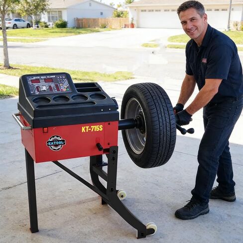 KT-715S Portable Digital Wheel Balancer, 65kg Capacity for Car, Motorcycle & Racing Tires in Kuwait