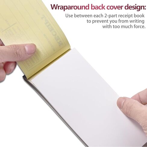 XKDOUS 2 Pack Money and Rent Receipt Book, 2-Part Carbonless, 2-3/4" x 6-1/2" Receipt Book for Small Business, 50 Sets per Book in Kuwait