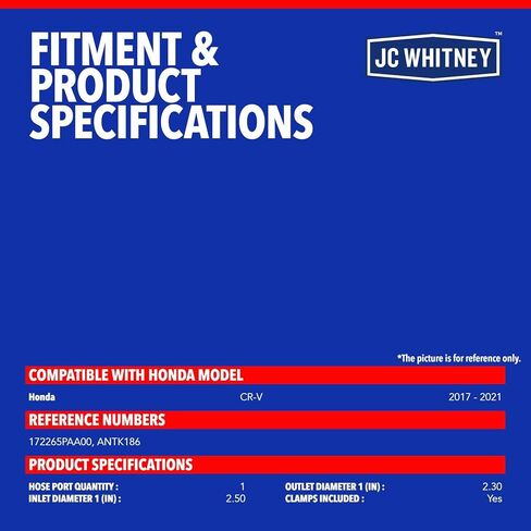 أنبوب خرطوم سحب هواء المحرك JC Whitney JFBAJCWAIH00143 - متوافق مع Honda CR-V 2017-2021 1.5 لتر in Kuwait