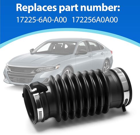 خرطوم دخول هواء المحرك مع المشابك 17225-6A0-A00 172256A0A00 يناسب 2018-2022 هوندا أكورد 1.5L in Kuwait