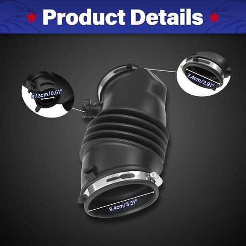 1pc Engine Air Cleaner Intake Hose Tube with Clamps Compatible with Honda Pilot 2009 2010 2011 2012 2013 2014 2015 V6 3.5L Air Intake Duct Tube Boot Replaces# 17228RN0A00, 696138 in Kuwait