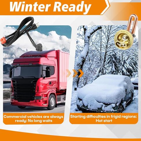 3100130 Engine Block Heater Compatible with Chevrolet 2001-2008, Compatible with GMC V8-6.6L, Compatible with Duramax Diesel 2007-2015 V8-6.6L, 40mm Diameter | CSA Approved | 120 Volts | 1000 Watts in Kuwait