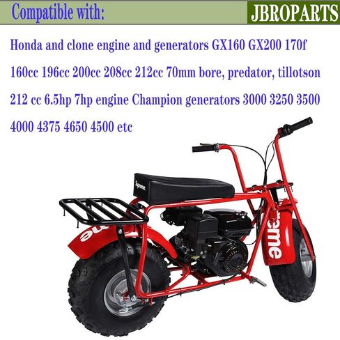 مجموعة حشية كاملة لـ Predator 212cc Non-HEMI، Honda GX160 GX200، Coleman CT200U - تجويف 70 مم، تتضمن الرأس، غطاء الصمام، المكربن، حشوات علبة المرافق وأختام الزيت، عبوة من قطعتين in Kuwait