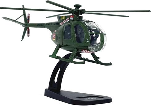 CHICHIYANG سبيكة الجيش الأمريكي OH-6A Cayuse هليكوبتر نموذج طائرة 1:100 مقياس، نموذج طائرة سبيكة لعرض المجموعة in Kuwait