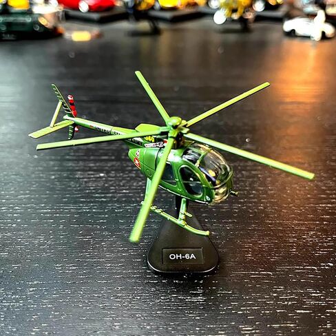 CHICHIYANG سبيكة الجيش الأمريكي OH-6A Cayuse هليكوبتر نموذج طائرة 1:100 مقياس، نموذج طائرة سبيكة لعرض المجموعة in Kuwait