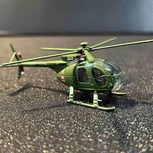CHICHIYANG سبيكة الجيش الأمريكي OH-6A Cayuse هليكوبتر نموذج طائرة 1:100 مقياس، نموذج طائرة سبيكة لعرض المجموعة in Kuwait