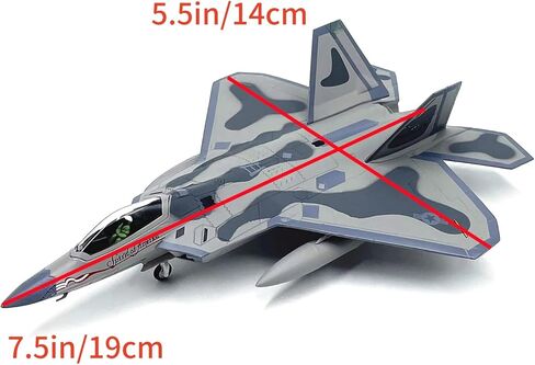 1:100 United States Air Force F-22 Raptor Fighter Model Simulation Aircraft Model Aviation Aircraft Kits for Collection and Gift US in Kuwait