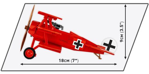 COBI Historical Collection: Great War Fokker DR.1 RED Baron Plane Building Set, 221 Pieces in Kuwait