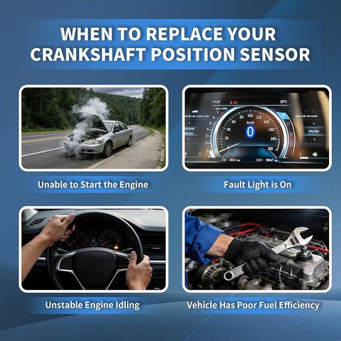 مستشعر موضع العمود المرفقي متوافق مع 1999-2006 Chevy Silverado/Avalanche/Suburban/Tahoe/Trailblazer/Camaro/GMC Sierra Envoy/Yukon/Savana، لاستبدال Cadillac Escalade #12560228، 12555566، 5S1692 in Kuwait