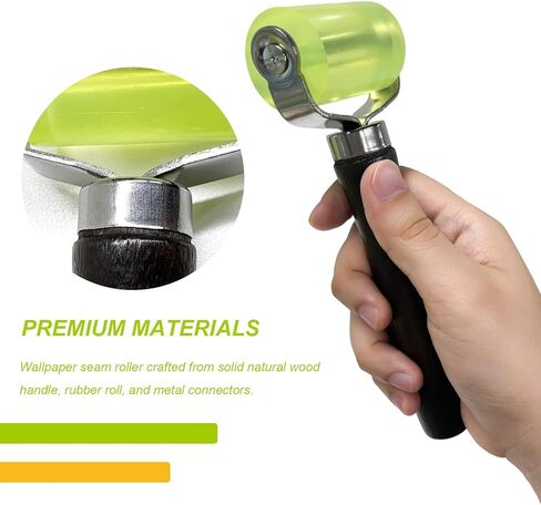 Car Sound Deadening Seam Roller, Rubber Audio Noise Filter Application Wheel Roller w/Plastic Handle, Auto Noise Insulation Seam Rolling Wheel for Heat Abatement Mat Wallpaper in Kuwait