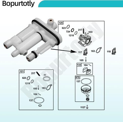 592792 Carburetor Main Jet, Replacement for Briggs & Stratton 09P702 Series Engines, Replaces 594060 596521 Carb Jet for Lawn Mower Small Engine in Kuwait