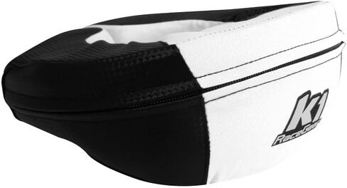 K1 RaceGear Neck Support, Carbon Look, 360 Degree, Padded, Polyester, Black/White, Adult Size, Each in Kuwait