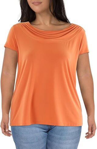 Kasper Women's Solid Ity Cowl Neck Cap SLV Top in Kuwait