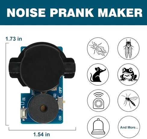 SHENGSEN Cricket Noise Maker Prank, 16 Sounds Hidden Annoying Beep Office Devices, Cricket Prank Beeper Circuit for Adults, Multicolored in Saudi Arabia