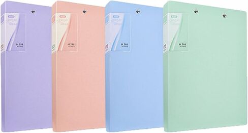 Punchless Clamp Binder, Ringless Binder Holds 100 Letter Size Pages, Documents, Folders for Documents, 8.5x11 Folder with Double Metal Clips for Home or Office, 4 Colors in Saudi Arabia