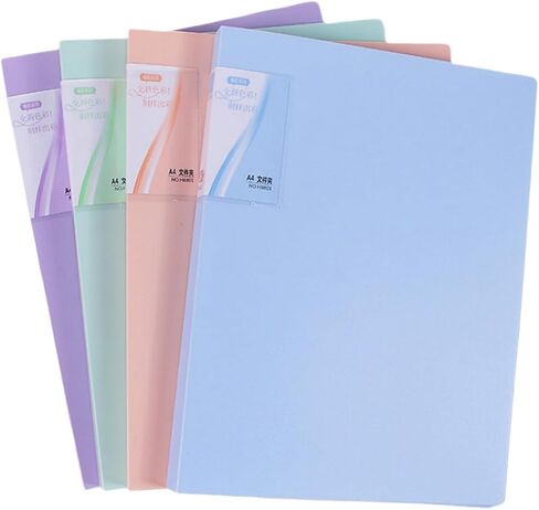 Punchless Clamp Binder, Ringless Binder Holds 100 Letter Size Pages, Documents, Folders for Documents, 8.5x11 Folder with Double Metal Clips for Home or Office, 4 Colors in Saudi Arabia