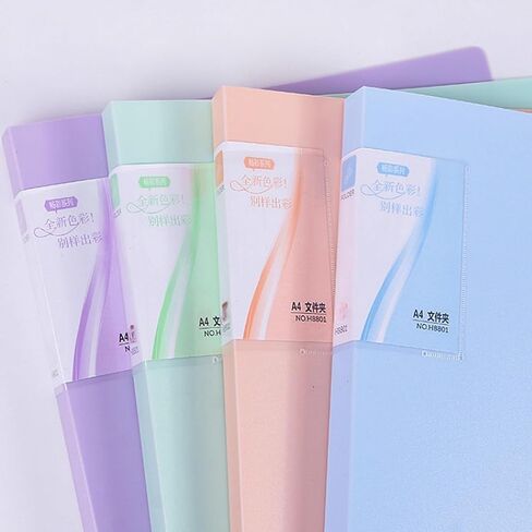 Punchless Clamp Binder, Ringless Binder Holds 100 Letter Size Pages, Documents, Folders for Documents, 8.5x11 Folder with Double Metal Clips for Home or Office, 4 Colors in Saudi Arabia