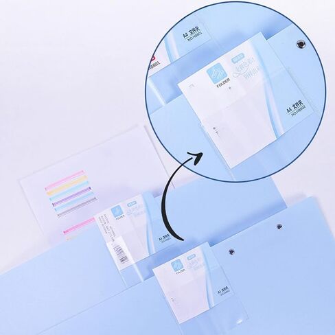 Punchless Clamp Binder, Ringless Binder Holds 100 Letter Size Pages, Documents, Folders for Documents, 8.5x11 Folder with Double Metal Clips for Home or Office, 4 Colors in Saudi Arabia