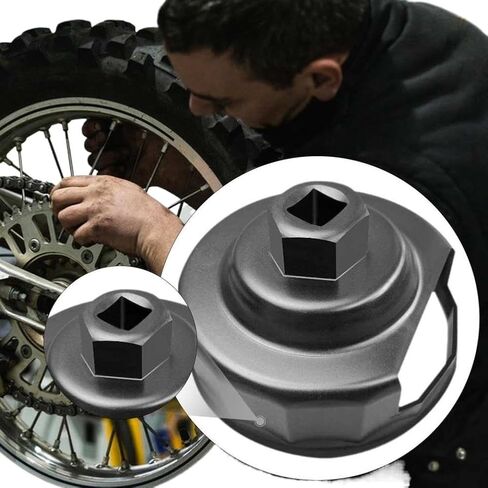 Steel Oil Filter Cap Wrench Remover 76mm Socket Compatible With Motorcycle in Kuwait