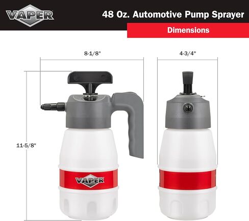 بخاخ مضخة سيارات Vaper 19495 45oz، بخاخ مضغوط مع هيكل متين من البولي إيثيلين عالي الكثافة، فوهة قابلة للتعديل لأنماط رش متعددة in Kuwait
