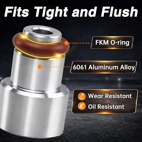 FUSCH 8PCS LS Fuel Injector Adapter Spacer Kit, LS3 LS7 LS9 L76 to LS2 Intake Fuel Rail, 6061 Aluminum Injector Extenders, Adds 0.59" Height in Kuwait