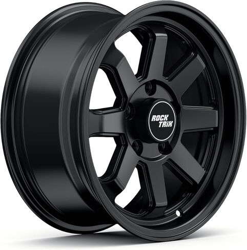 RockTrix RT116 15in Wheels 15x7, 5x114.3 Bolt Pattern, 5+2 offset, UTV SxS Rims, Compatible with Polaris RZR Pro R, RZR Pro S, Turbo R, Xpedition ADV XP, 5/114.3 Matte Black, Set of 4 in Kuwait