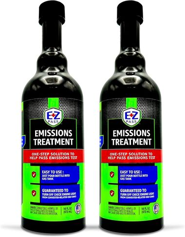EZ PASS™ Emissions Treatment | Catalytic Converter & O2 Sensor Cleaner | Emissions System Support | Smog Test Prep | 16 Fl oz, 2-Pack in Saudi Arabia