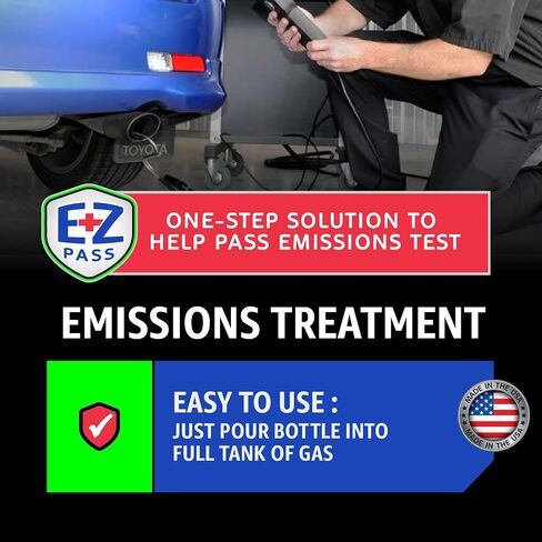 EZ PASS™ Emissions Treatment | Catalytic Converter & O2 Sensor Cleaner | Emissions System Support | Smog Test Prep | 16 Fl oz, 2-Pack in Saudi Arabia