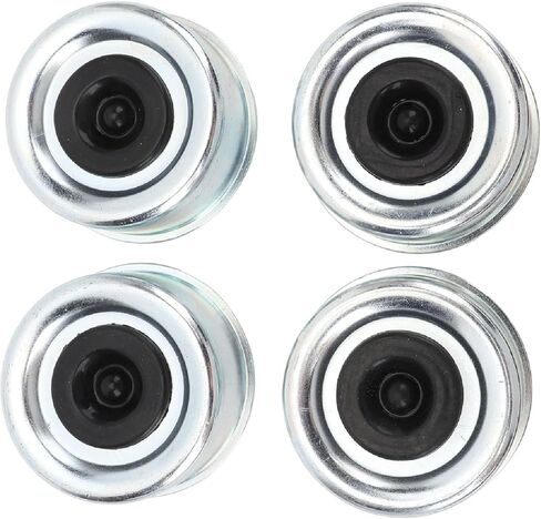 AMONIDA 4pcs Trailer Axle Dust Cap, Heavy Duty Metal Hub Grease Cover with 4 Rubber Plugs, for 7000 8000 Lbs Axles, Dexter Trailer & RV in Kuwait