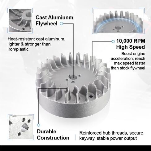 Upgraded Flywheel 10krpm for Predator 212cc Both Hemi and Non-Hemi Engine 200cc 224cc 60363 69730 69736 196cc for Coleman CT200U BT200X CT200U-EX Minibike Performance Parts in Kuwait