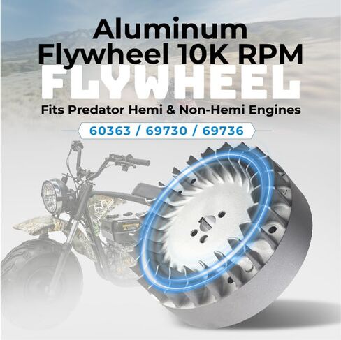 Upgraded Flywheel 10krpm for Predator 212cc Both Hemi and Non-Hemi Engine 200cc 224cc 60363 69730 69736 196cc for Coleman CT200U BT200X CT200U-EX Minibike Performance Parts in Kuwait