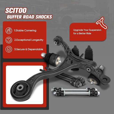 SCITOO 2 قطعة طقم التعليق الأمامي 1996-2025 لـ Chevy Express 1500 2500 3500 4500 لـ GMC Savana 1500 2500 3500 4500 1994-2004 لـ Ford لـ Mustang Stabilizer Sway Bar Link in Kuwait