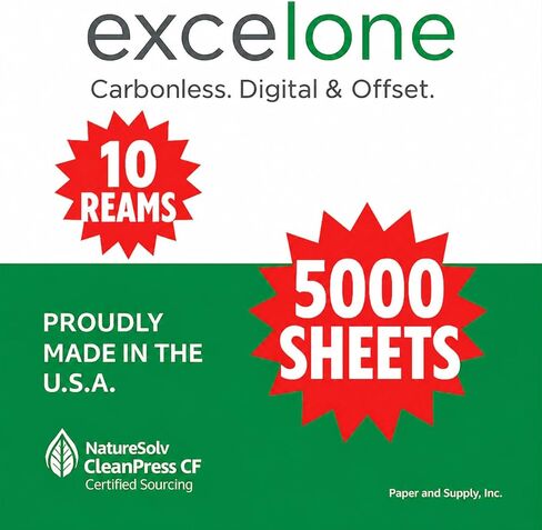 Alliance ExcelOne Carbonless Cut Print & Copy Paper, 10 Reams, Letter Size, 92 Brightness, 21 Lb, 2-Part Pink/White in Kuwait
