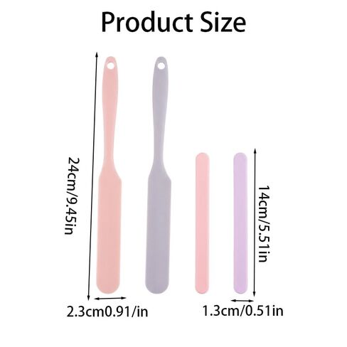 8Pcs Silicone Wax Stick, Reusable Hair Removal Sticks & Kitchen Scrapers for Home, Salon, Baking ((Purple, Pink) in Kuwait