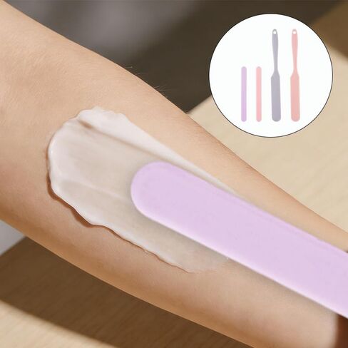 8Pcs Silicone Wax Stick, Reusable Hair Removal Sticks & Kitchen Scrapers for Home, Salon, Baking ((Purple, Pink) in Kuwait