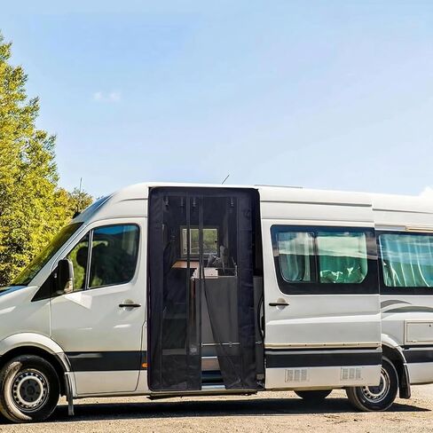 شاشة Van Bug لسيارة Mercedes Sprinter، Transit، باب منزلق جانبي Promaster، شبكة ناموسية شديدة التحمل لعربات التخييم والمركبات الترفيهية، شاشة شبكية Van Life Essentials (71 × 52 بوصة) in Kuwait