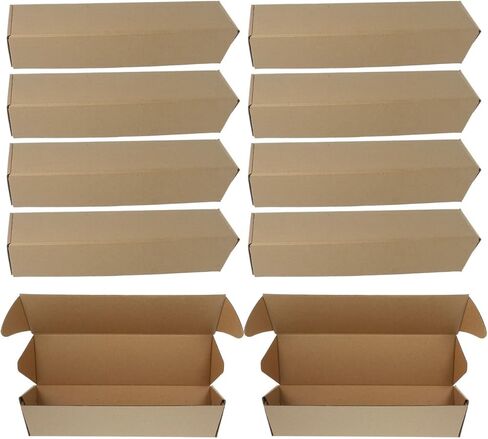 STOBAZA 10Pcs Triangle Cardboard Mailing Tubes for Document Storage Kraft Paper Shipping Boxes for Artwork Posters and Blueprints Lightweight and Easy Assembly in Kuwait