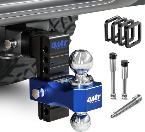 وصلة ربط مقطورة قابلة للتعديل من Orion Motor Tech، تناسب 2 في جهاز الاستقبال 6 في وصلة السقوط والارتفاع، 12500 رطل GTW، الفئة 3، 4 وصلة ربط، وصلة قطرة من الألومنيوم شديدة التحمل للشاحنة مع ثلاثة دبابيس وصلة قفل مضادة للسرقة in Kuwait