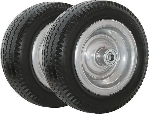 Atlantic 2-Pack Solid PU Wheels 4.10/3.50-4 (10" x 3") (Diamond Lug Wheel) in Saudi Arabia