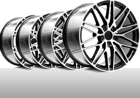 عجلات مقاس 21 بوصة تناسب مجموعة بورش تايكان المكونة من 4 قطع - Base 4S Turbo Turbo S GTS (2020 2021 2022 2023 2024 2025) | 21x9.5/11 | إطارات على طراز مصنع سبائك الألومنيوم | علامة تجارية جديدة | تدفق مزورة in Kuwait