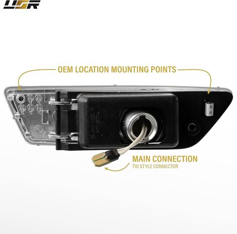 USR 12-14 W218 ضوء علامة الجانب الأمامي - زوج مصابيح وقوف السيارات (يسار + يمين) - متوافق مع فئة مرسيدس بنز CLS 2012-2014 (عدسة دخان كريستال مع LED أبيض) - لا يناسب AMG in Kuwait
