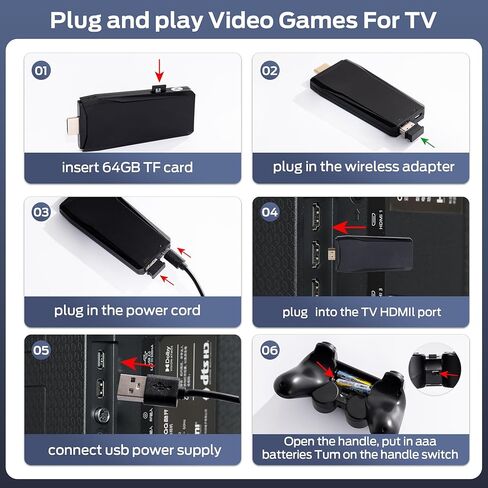 Retro Game Console, Retro Gaming Console, Wireless Retro Game Console, Plug & Play Video TV with 25200+ Built-in Games, 4K HDMI Output, and 2.4GHz Wireless Controller, 9 Classic Emulators (Black) in Kuwait