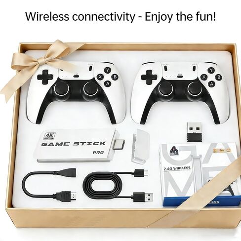 2026 ترقية M15 Retro Game Stick Pro، وحدة تحكم ألعاب قديمة سعة 128 جيجابايت، توصيل وتشغيل HDMI Game Stick لأجهزة الكمبيوتر التلفزيونية، تدعم منصات محاكاة متعددة مفتوحة المصدر، وحدات تحكم لاسلكية مزدوجة 2.4 جيجا in Kuwait