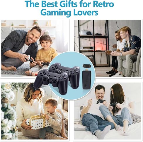 Retro Game Console, Retro Gaming Console, Wireless Retro Game Console, Plug & Play Video TV with 25200+ Built-in Games, 4K HDMI Output, and 2.4GHz Wireless Controller, 9 Classic Emulators (Black) in Kuwait