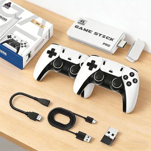 2026 ترقية M15 Retro Game Stick Pro، وحدة تحكم ألعاب قديمة سعة 128 جيجابايت، توصيل وتشغيل HDMI Game Stick لأجهزة الكمبيوتر التلفزيونية، تدعم منصات محاكاة متعددة مفتوحة المصدر، وحدات تحكم لاسلكية مزدوجة 2.4 جيجا in Kuwait
