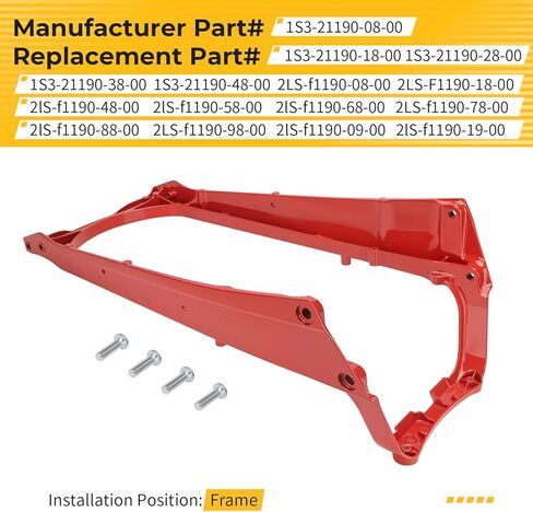 إطار ومسامير فرعية من الألومنيوم باللون الأحمر من M MATI لـ Yamaha Rapto-r 700 YFM700 YFM700R 2006-2024 1S3-21190-08-00 in Kuwait