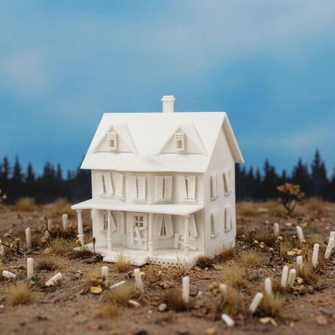 N Scale Model Haunted House Kit Not-Built Building for Model Railroad JZN5883JJ in Kuwait
