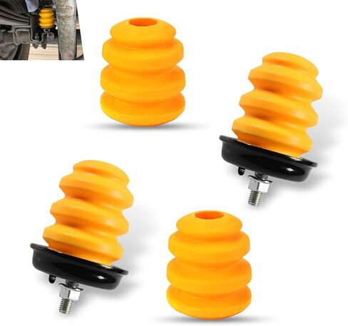4PCS Front Bump Stops, Polyurethane Front Lower Suspension Control Arm Bumper, Shock Absorber OEM #15153958 15712438, Compatible with Chevy Silverado 1500 GMC Sierra 1500 B149 (Yellow) in Kuwait