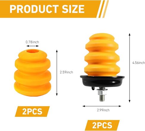 4PCS Front Bump Stops, Polyurethane Front Lower Suspension Control Arm Bumper, Shock Absorber OEM #15153958 15712438, Compatible with Chevy Silverado 1500 GMC Sierra 1500 B149 (Yellow) in Kuwait
