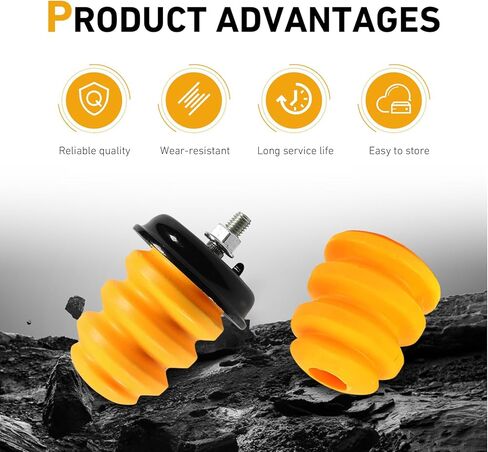 4PCS Front Bump Stops, Polyurethane Front Lower Suspension Control Arm Bumper, Shock Absorber OEM #15153958 15712438, Compatible with Chevy Silverado 1500 GMC Sierra 1500 B149 (Yellow) in Kuwait